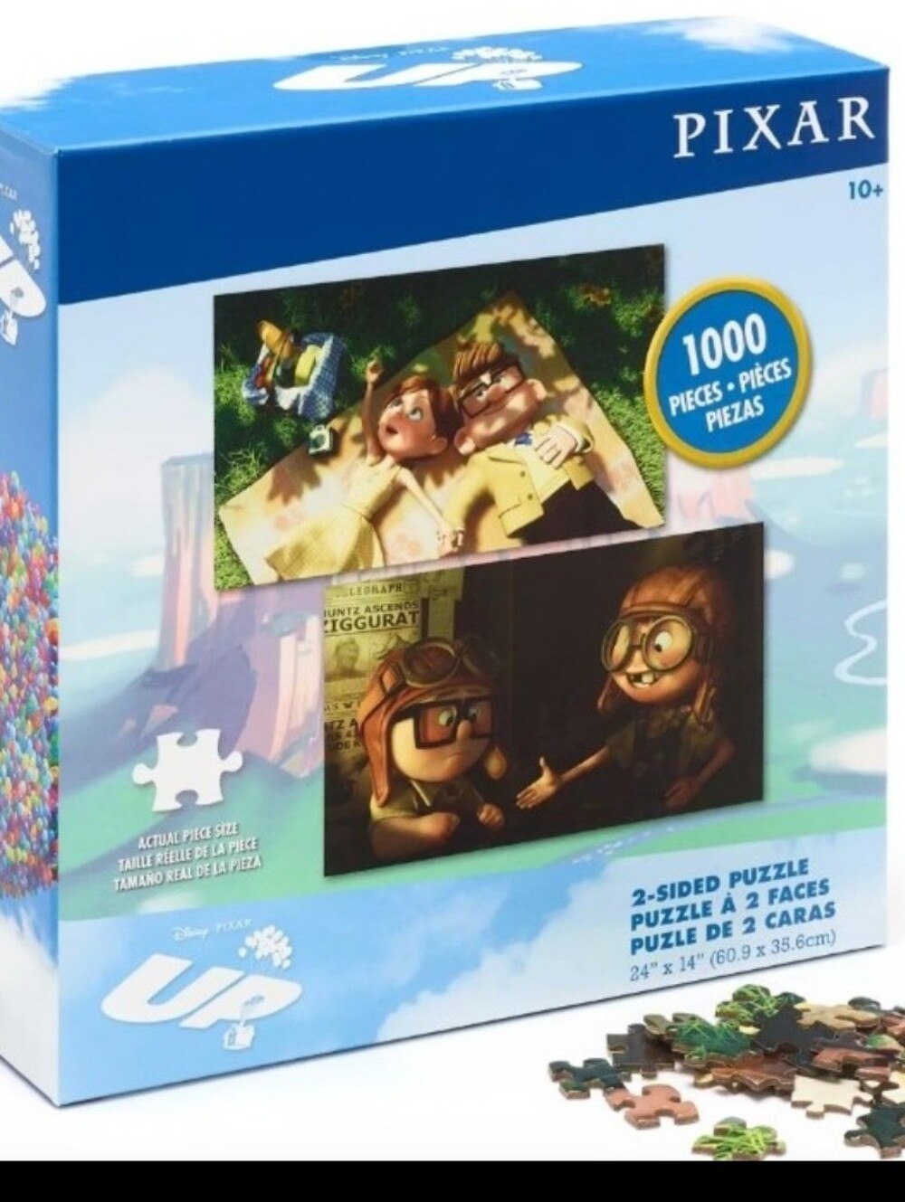 Disney Pixar Up Carl & Ellie 2 Sided Puzzle 1000 Piece NEW Sealed